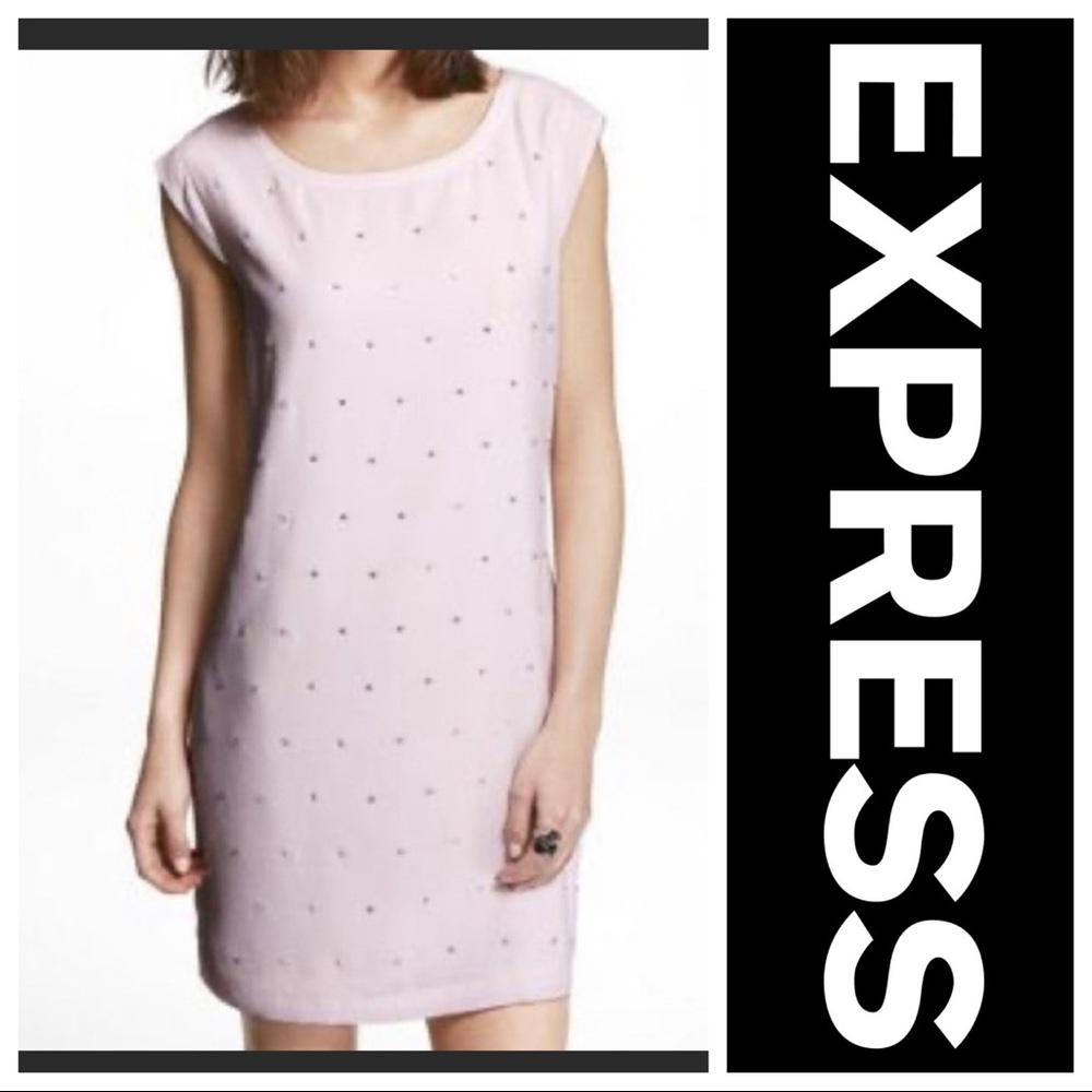 Express Rhinestone Studded Shift Dress